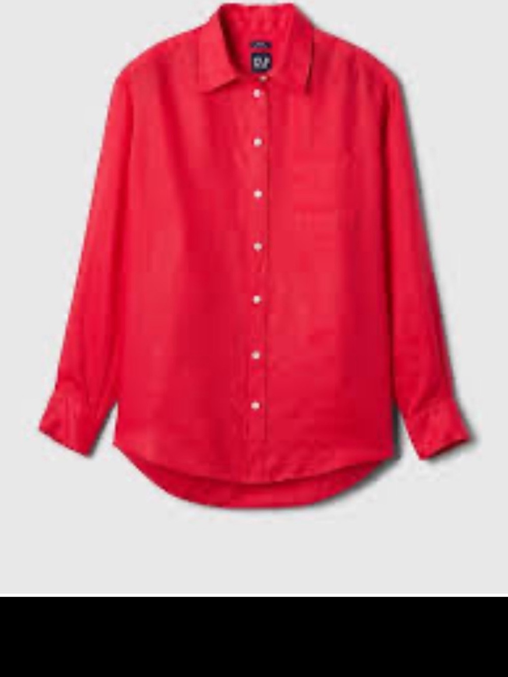 GAP size xl Women's Red Long-Sleeve Button-Up Shirt